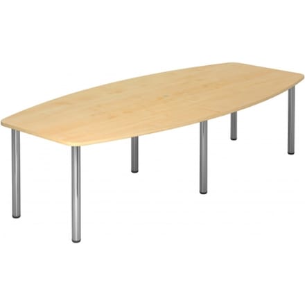 KARAT 28 C - Karat Esdoorn 280 x 130 met chromen voet