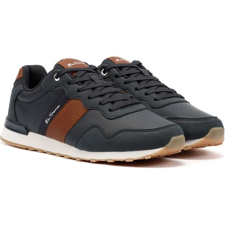 Ben Sherman Owen Retro Heren Sportschoenen Bruin/Navy