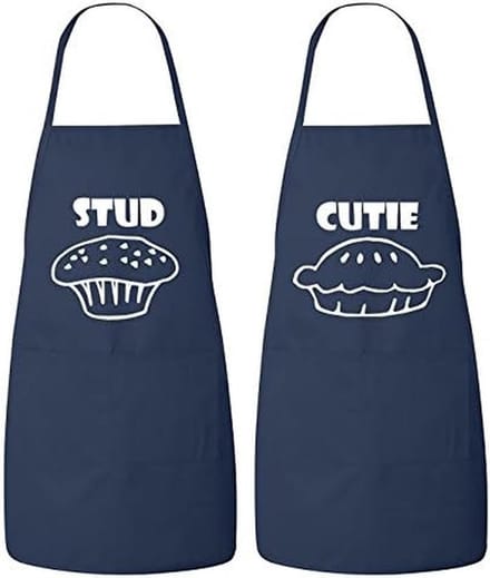 Set van 2 Schorten voor Koppels Heren en Dames Keukenschort Cadeau