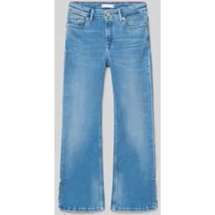 Flared jeans van katoenmix