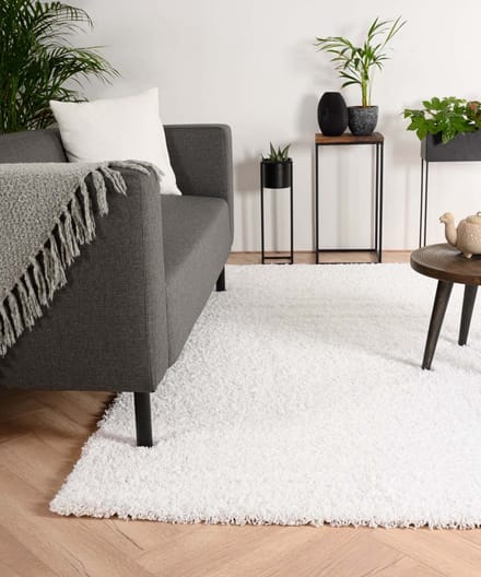 Hoogpolige loper - Shaggy Trend wit 80x250
