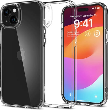 Spigen Ultra Hybrid Apple iPhone 15 Plus Hoesje Back Cover Transparant