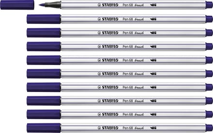 Brushstift STABILO Pen 568/22 Pruisisch blauw - 10 stuks