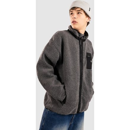 Blue Tomato Full Open Solid Fleece Jas grijs