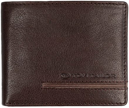 TOM TAILOR portemonnee Devon Jeans Wallet Brown donkerbruin