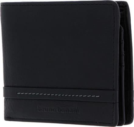 bruno banani Leren Portemonnee Atlanta Wallet Black Zwart