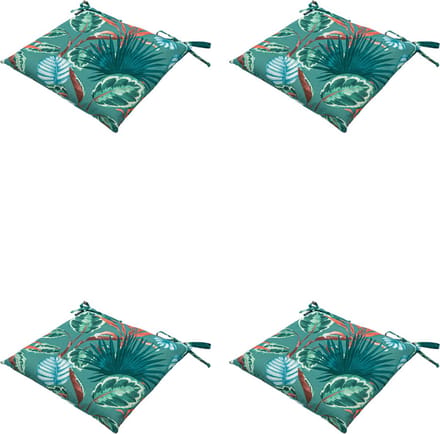 Madison - Zitkussen - Universeel - 4 stuks - 46 x 46 cm - Cala Sea Blue - Tuin
