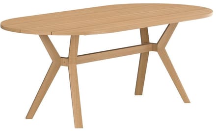 Svea - Youssef ovale tuintafel teakhout 200x100x75 cm - naturel