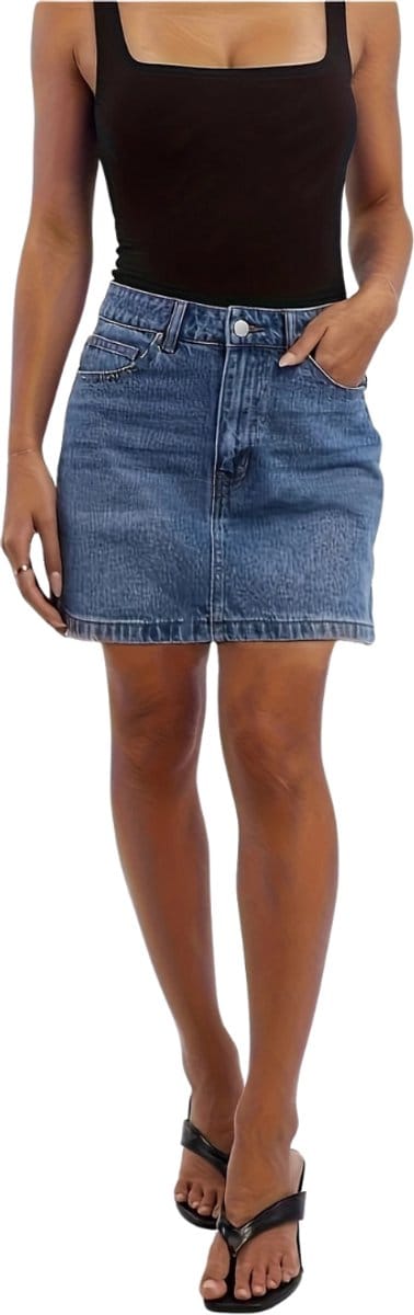 Livano Spijkerrok - Rok - Jeansrok Dames - Denim - Spijkerjurk - S