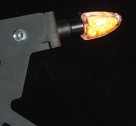 Paar knipperlichten Led FOCUS zwart getint Chaft voor motor Triumph IN1114