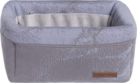 Baby's Only Gebreide commodemandje - Opbergmandje - Commode organizer - Babykamer accessoires Marble - Cool Grey/Lila