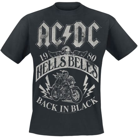 AC/DC Hells Bells 1980 - Heavyweight Heren T-shirt - zwart - L