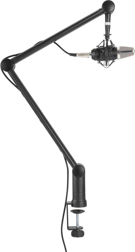 Maclean MC-898 - Professionele microfoonstandaard met geïntegreerd kabelbeheer