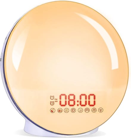 DD Lichtwekker - Wekker - Wake Up Light - 17x17x10cm - Wit