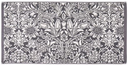 William Morris Sunflower Iron badmat - donkergrijs - jacquard douchemat - 50x90 cm