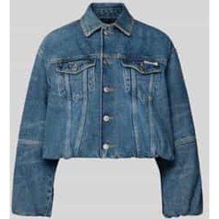 Kort jeansjack met knoopsluiting