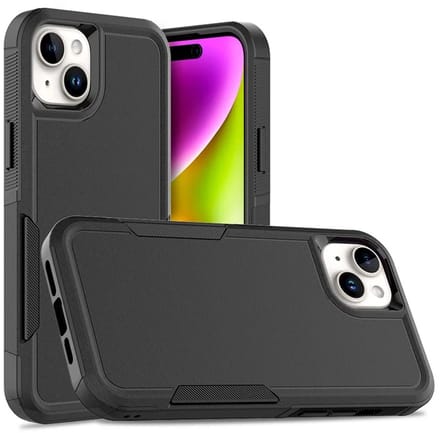 Cityhoesje – iPhone 15 Plus-14 Plus – Anti-drop – BackCover – Zwart
