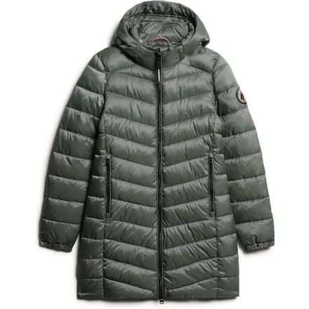 Superdry - Gewatteerde Fuji Mid jas met capuchon - Dames - Gewatteerde jassen