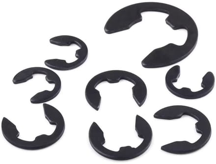 Dailygoods- Borgring E-Clip 1.5mm - Externe Borgringen - Borgringen Assortiment - E-Clips - 200 Stuks - Mangaanstaal - Snapring
