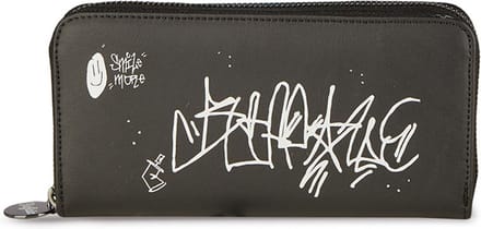 BUFFALO Portemonnee Muse Long Wallet Graffiti Zwart