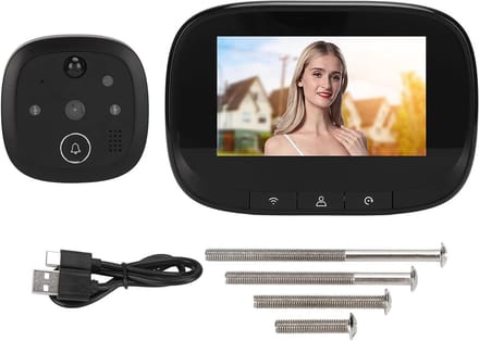 Digitale Deurcamera - Kijkgaatje Viewer - Huisbeveiliging - Bewegingsdetectie - 4.3 Inch Scherm - Zilver
