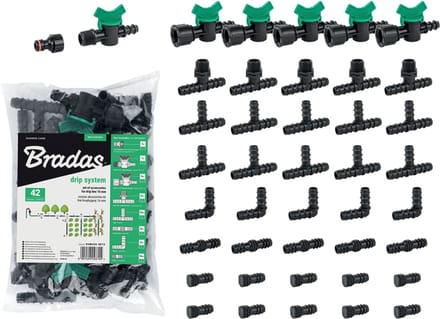 Bradas DSWA20-SET2 - Druppelirrigatieset - 42-delige Set - Voor 16mm Leidingen