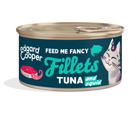 Edgard & Cooper Kattenvoer Fillets Tonijn - Inktvis 70 gr