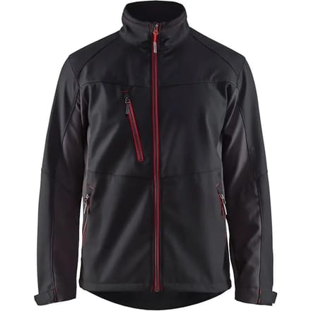 Blaklader Softshell Jack 4950-2516 - Mannen - Zwart/Rood - M