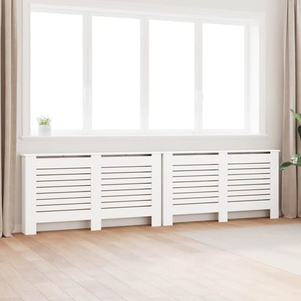 Radiatorbekleding 2 stuks Wit 152 x 19 x 81,5 cm MDF