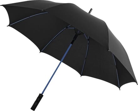Automatische storm paraplu zwart/blauw 58 cm
