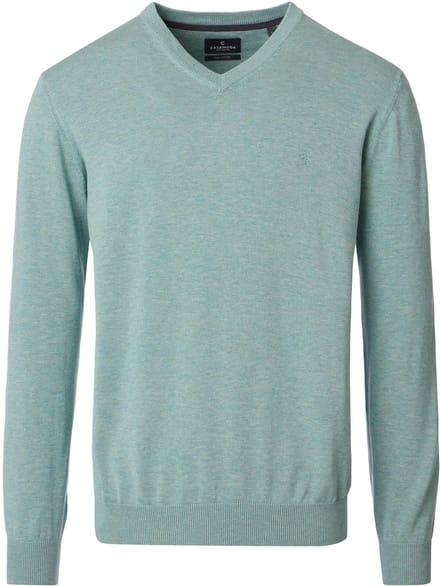 CASAMODA Pullover Lichtgroen - Maat M - Heren - Pullovers