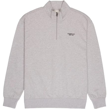 Element Co Emb Sweatshirt Met Halve Rits Grijs S Man