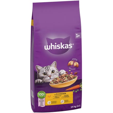 Whiskas - Volwassen - Droogvoer Met Kip En Groenten - 14kg