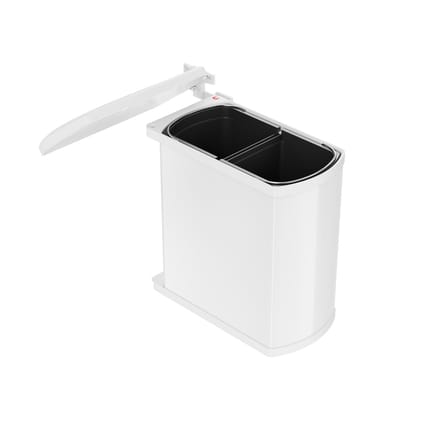 Hailo - Duo - 2x8 liter - inbouw prullenbak (Wit)