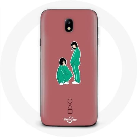 Coque pour Samsung Galaxy j7 2017 Squid Game Ji Yeong Numéro 240 Et Kang Sae Byeok Numéro 067