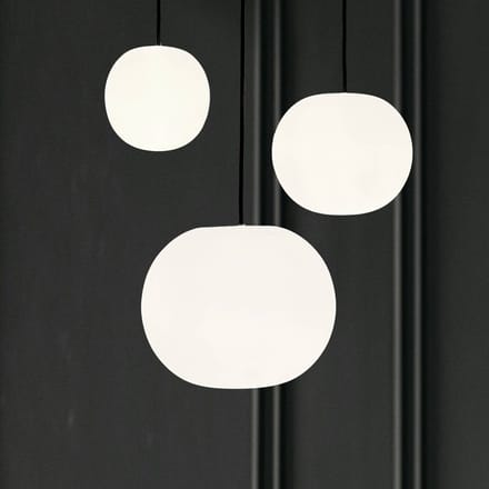 Casablanca hanglamp Acai, wit/zwart, 16 cm/21 cm/26 cm