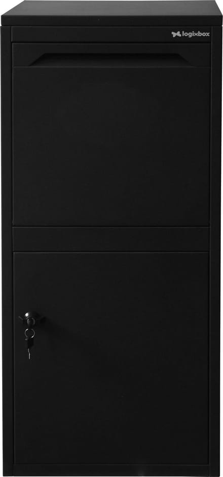 Logixbox - Pakketbrievenbus - Frontbox Deluxe Uni - Stardust Black - 1.0 mm dik staal -- Géén Bouwpakket --