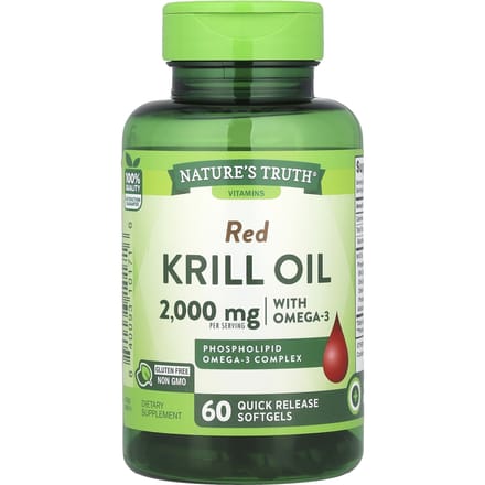 Nature's Truth, Antarctische Krillolie, 2.000 mg, 60 Softgels (1.000 mg per softgel)