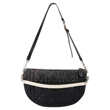 Dior Vibe Medium Hobo Bag in Zwarte Cannage Lamsleer