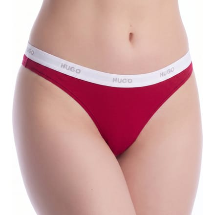 Dames Elastic Cotton Thong met Logo 50557101