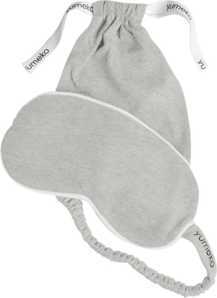 Yumeko slaapmasker jersey wit grijs