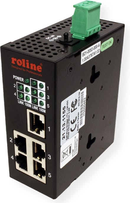 ROLINE Industrie Switch 5x RJ-45, unmanaged