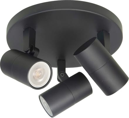 Spot Picollo 3 lichts Ø 17 cm incl mini GU10 zwart