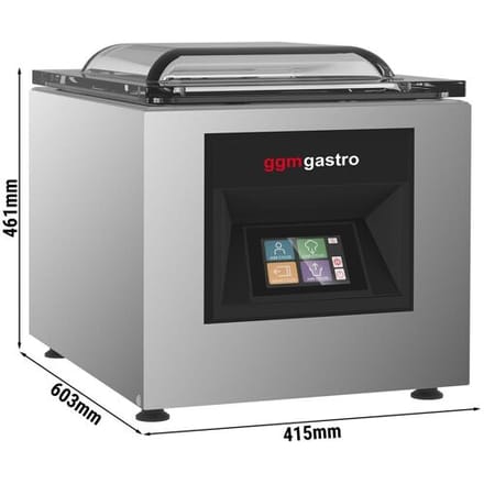 GGM Gastro Kamer-vacumeermachine - 10m³/h - 600W - Touch - met begassing zilver