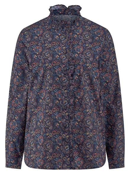Blouse lange mouwen Van Peter Hahn blauw