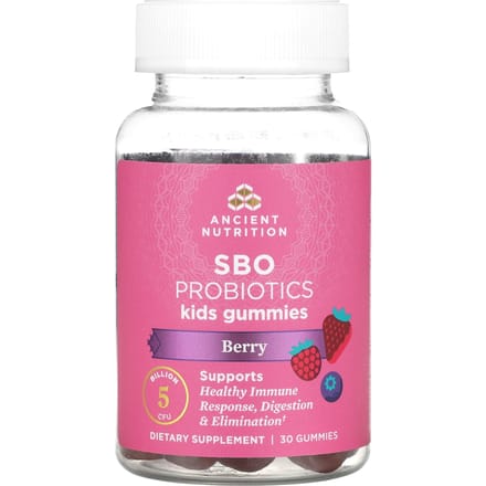 Ancient Nutrition, Kinderen, SBO Probioticum, Bessen smaak, 5 Miljard KVE, 30 Gummies