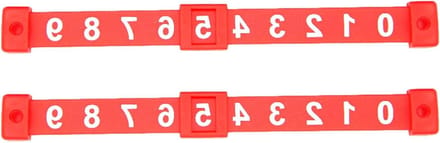 Scoretellers Set - Puntentellers - Spel Bijhouden - Draagbaar Ontwerp - 10 Cijfers Per Kant - Rood