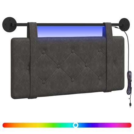 vidaXL - Hangend - hoofdbord - Zwart - Antiek - PU