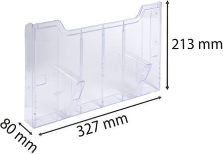 Exacompta Wandelement A4 horizontaal - Transparant - 64158D