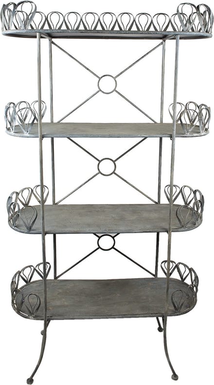 Clayre & Eef Opbergrek 91x36x168 cm Grijs IJzer